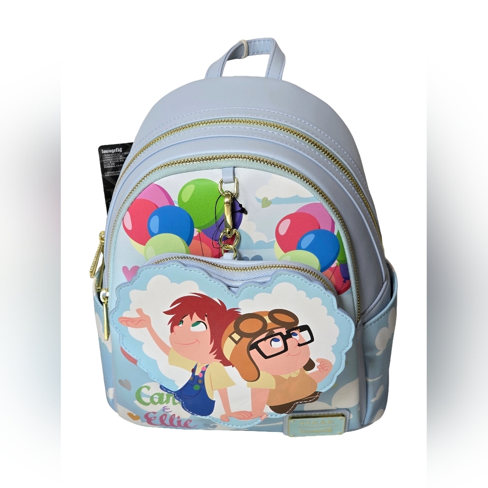 Loungefly Disney Pixar Up Carl Ellie Balloon Mini Backpack W Coin Purse 10 Anv